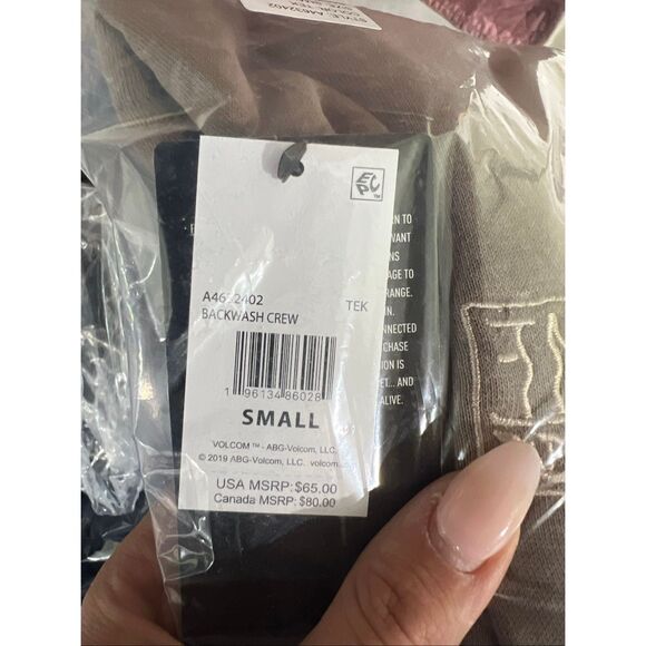 Volcom NWT Backwash Crewneck Teak Small - Picture 4 of 4